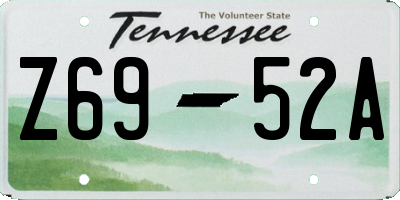 TN license plate Z6952A