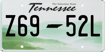 TN license plate Z6952L