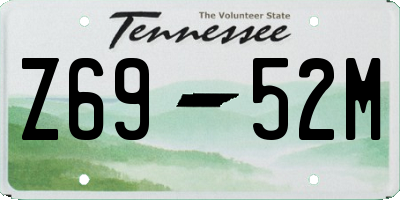 TN license plate Z6952M