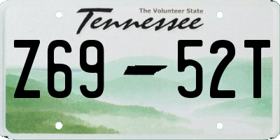 TN license plate Z6952T