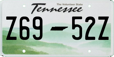 TN license plate Z6952Z