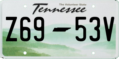 TN license plate Z6953V