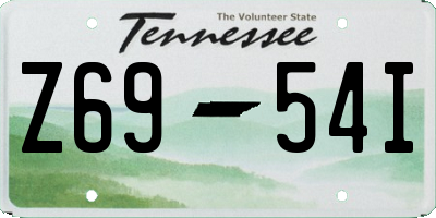 TN license plate Z6954I