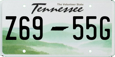 TN license plate Z6955G