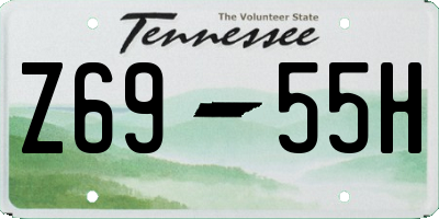 TN license plate Z6955H