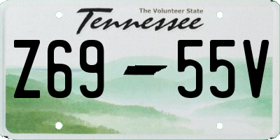 TN license plate Z6955V