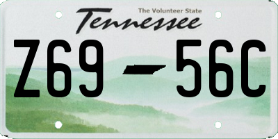 TN license plate Z6956C