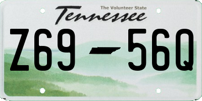 TN license plate Z6956Q
