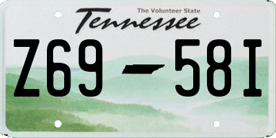 TN license plate Z6958I