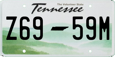 TN license plate Z6959M