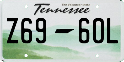 TN license plate Z6960L