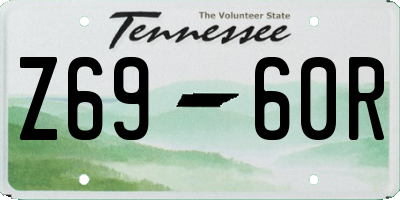 TN license plate Z6960R