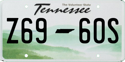 TN license plate Z6960S
