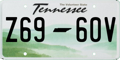 TN license plate Z6960V