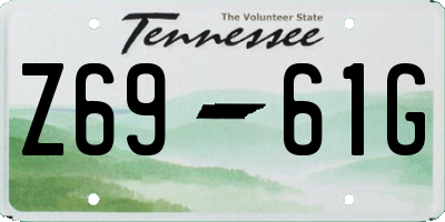 TN license plate Z6961G