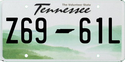 TN license plate Z6961L