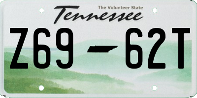 TN license plate Z6962T