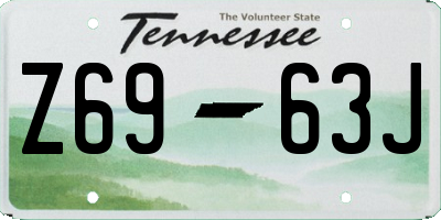 TN license plate Z6963J