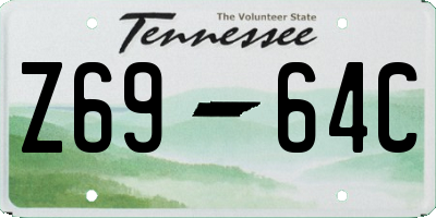 TN license plate Z6964C