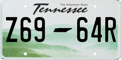 TN license plate Z6964R