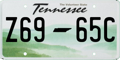 TN license plate Z6965C