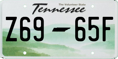 TN license plate Z6965F