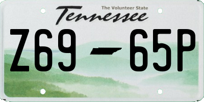 TN license plate Z6965P