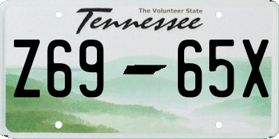 TN license plate Z6965X