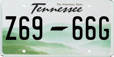 TN license plate Z6966G