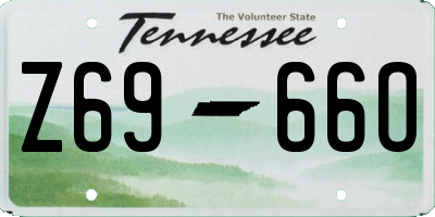 TN license plate Z6966O