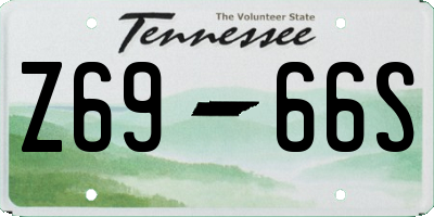 TN license plate Z6966S