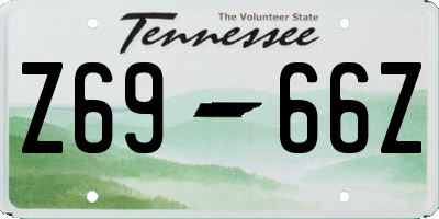 TN license plate Z6966Z