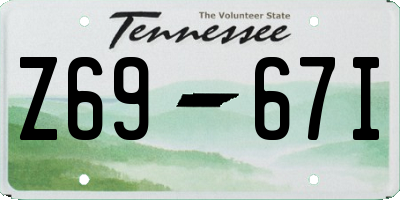 TN license plate Z6967I
