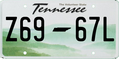 TN license plate Z6967L