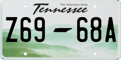 TN license plate Z6968A