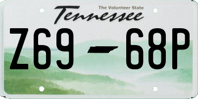 TN license plate Z6968P