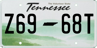TN license plate Z6968T