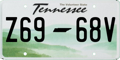 TN license plate Z6968V