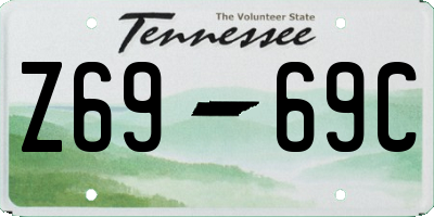 TN license plate Z6969C