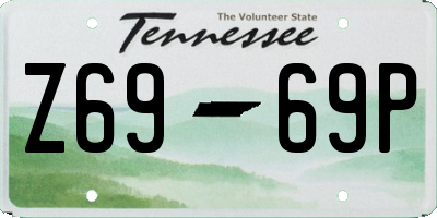 TN license plate Z6969P