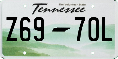 TN license plate Z6970L