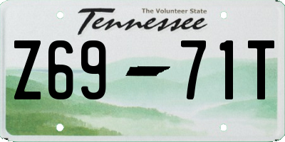 TN license plate Z6971T