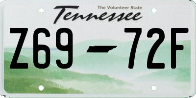 TN license plate Z6972F