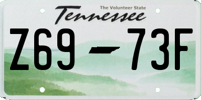 TN license plate Z6973F