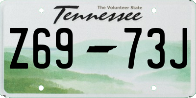 TN license plate Z6973J
