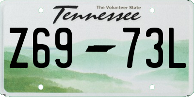 TN license plate Z6973L