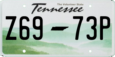 TN license plate Z6973P