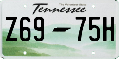 TN license plate Z6975H