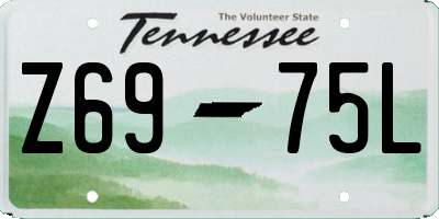 TN license plate Z6975L