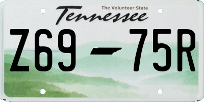 TN license plate Z6975R